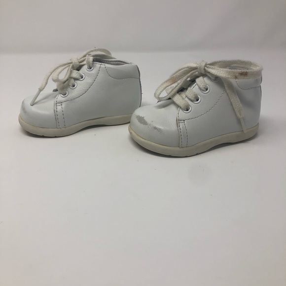 Stride Rite Jamie ll White Leather Baby Shoes Size 3XXW - Picture 3 of 10
